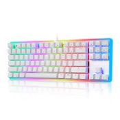 RRP £43.54 MOTOSPEED Gaming Mechanical Keyboard RGB Backlit Transparent