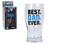 RRP £11.05 Best Dad Ever Pint Glass Fathers Day Gift Birthday