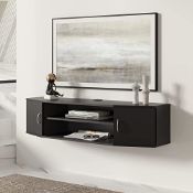 RRP £111.65 FITUEYES Floating TV Stands Wood Entertainment Cabinet