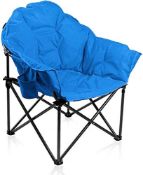 RRP £76.37 ALPHA CAMP Camping Folding Moon Chair