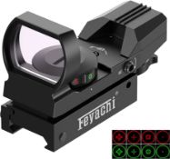 RRP £37.95 Feyachi Red Dot Sight Reflex Sight Green & Red Adjustable Reticle