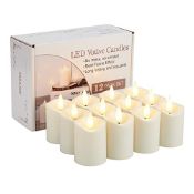 RRP £19.35 IMAGE Votive Candles 12pcs Battery Operated Ivory LED