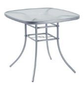 RRP £72.57 Garden Furniture Patio Table Outdoor 80 x 80cm Silver