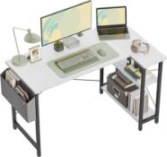 RRP £77.40 CubiCubi 100 cm Small L Shaped Computer Desk with Storage