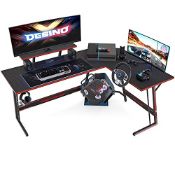 RRP £111.50 DESINO L Shaped Gaming Desk 150 x 120 cm