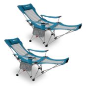 RRP £123.43 #WEJOY Camping Chairs for Adults Set of 2 Folding Reclining