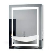 RRP £145.15 Quavikey LED Bathroom Mirror With Shaver Socket And