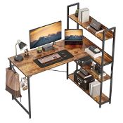 RRP £122.82 CubiCubi Computer Desk with Storage Shelves 120x84 cm