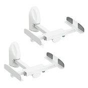 RRP £26.79 mahara Side Clamping Swivel & Tilt Speaker Mounts White x2