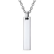 RRP £13.28 PROSTEEL Stainless Vertical Bar Necklace Birthday Gifts for Boyfriend