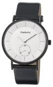 RRP £46.90 Orphelia Women's Quartz Watch with White Dial and Black Leather Strap