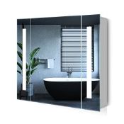 RRP £234.49 Quavikey Bathroom Mirror Cabinet with Lights and