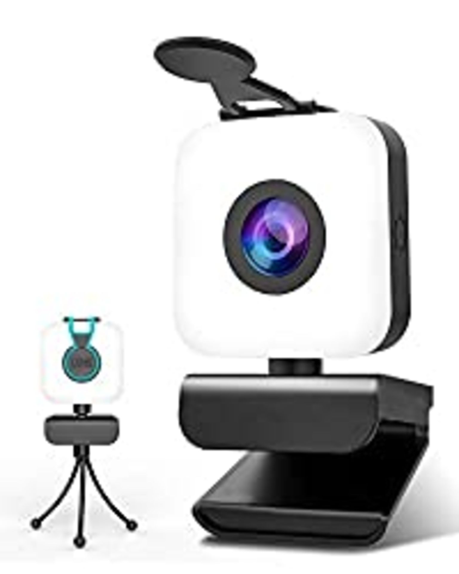 RRP £11.15 Webcam for PC with Light-Full HD 1080P Web Camera with Microphone