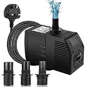 RRP £24.55 BARST 1100L/H Submersible Pump with Filter(16W)