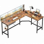 RRP £66.99 CubiCubi L Shaped Gaming Desk Computer Office Desk