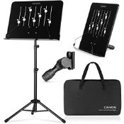 RRP £30.14 CAHAYA portable music stand made of metal with carrying