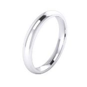 RRP £39.07 Unisex Sterling Silver 3mm Super Heavy Court Shape Polished Wedding Ring (V)