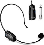 RRP £30.98 XIAOKOA Wireless Microphone Headset for PA System