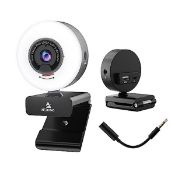 RRP £54.70 NexiGo N960E Pro 60FPS Webcam with Mic/Headset Jack and Extra USB Port