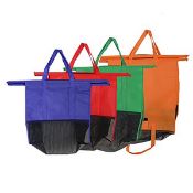 RRP £17.76 LMS Data 4-in-1 Pack Reusable Trolley Bags for Shopping Trolley for Grocery
