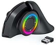 RRP £24.55 Seenda Wireless Vertical Mouse with RGB Light and Jiggle Function