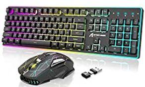 RRP £44.65 ATTACK SHARK T3 2.4G Wireless Gaming Keyboard and Mouse Combo