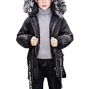 RRP £20.10 Phorecys Boys Fashion Hooded Parka Coat Back to School