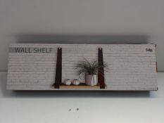 RRP £23.85 Gadgy Wood Floating Shelf | Decorative Hanging Rope