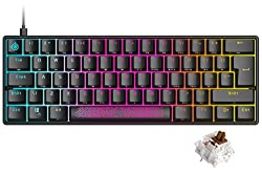 RRP £44.84 UK Layout 60% Mechanical Gaming Keyboard Type C Wired