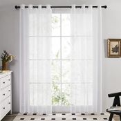 RRP £19.48 Deconovo Home Decorations Semi Transparent Curtains