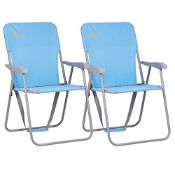RRP £76.80 #WEJOY Folding Beach Chair set of 2 Lightweight Portable