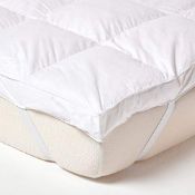 RRP £60.25 HOMESCAPES White Goose Feather Mattress Topper 7cm