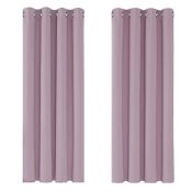 RRP £20.09 Deconovo Pink Curtains Thermal Insulated Eyelet Blackout