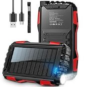 RRP £36.61 Solar Power Bank Portable Charger