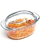 RRP £17.85 Oval Glass Casserole Dish With Lid Glass small casserole dish with lid