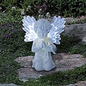 RRP £14.46 GardenKraft 12680 Solar Powered LED Angel Light / Cherub