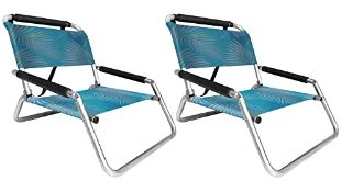RRP £118.76 Neso Beach Chairs 2 Pack | Water Resistant with Shoulder