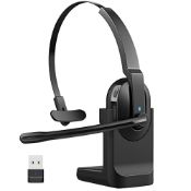 RRP £47.68 HUAKUA Bluetooth Headset with Flexible Microphone