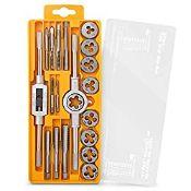 RRP £23.44 Hi-Spec 20pc Metric Tap & Die Set. Complete M3 to M12