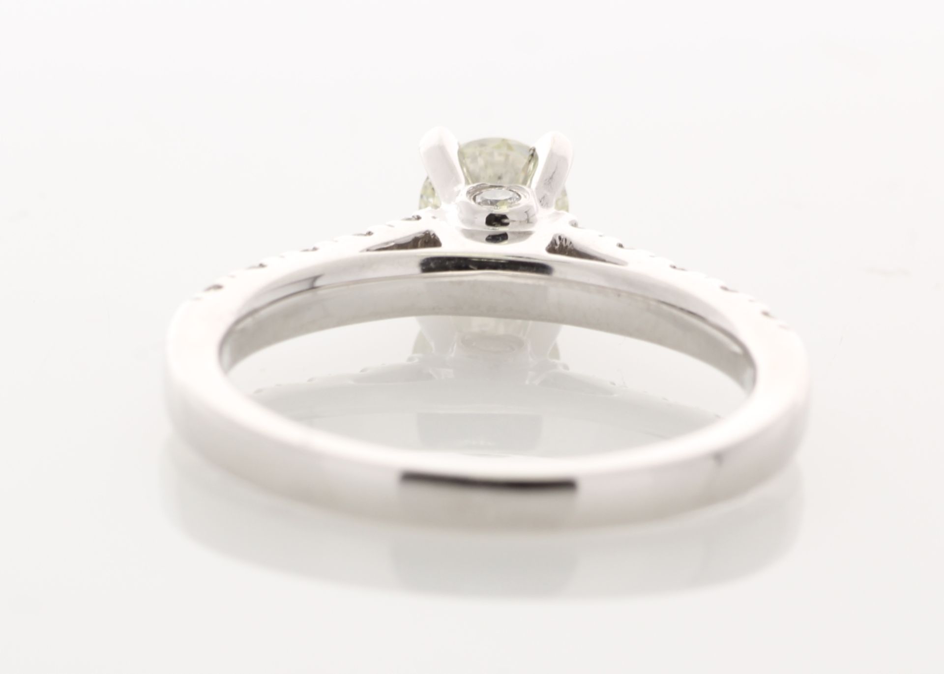 18ct White Gold Single Stone Prong Set With Stone Set Shoulders Diamond Ring (0.51) 0.91 Carats - - Image 5 of 6