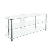 RRP £117.24 MAHARA Glass Corner TV Stand with Cable Management