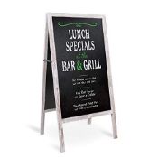 RRP £66.81 UNHO Wooden A Frame Chalkboard Sign 29.1" x 17.3" Free