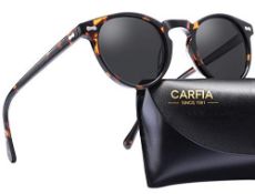 RRP £22.32 CARFIA Mens Sunglasses Polarised Vintage Eyewear UV400