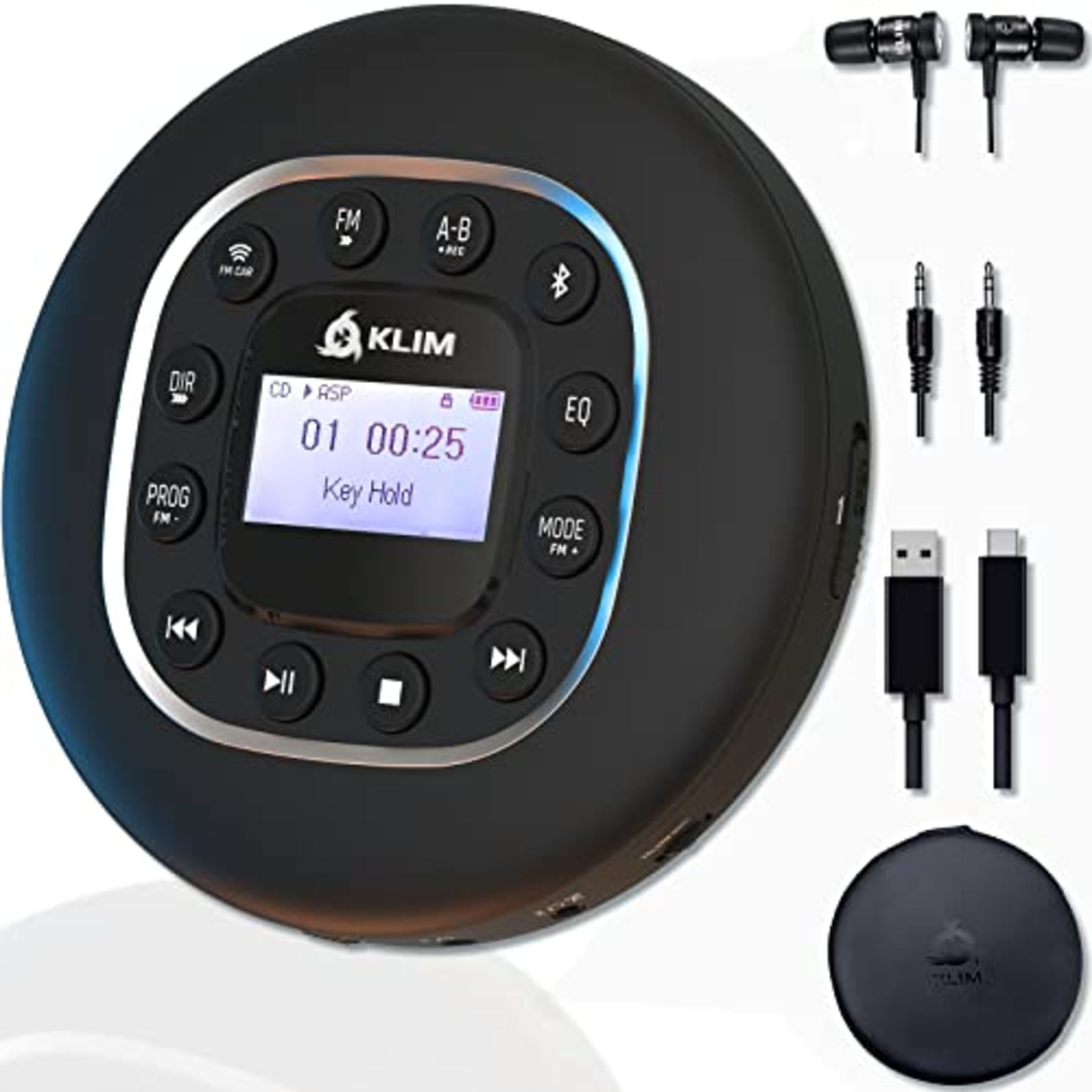 RRP £52.29 KLIM Journey + Portable CD Player Walkman with Long-lasting