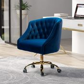 RRP £145.15 HULALA HOME Swivel Office Chair Velvet Desk Chair Adjustable