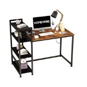 RRP £78.15 HOMEYFINE Computer Desk with 4 Tier Storage Shelves