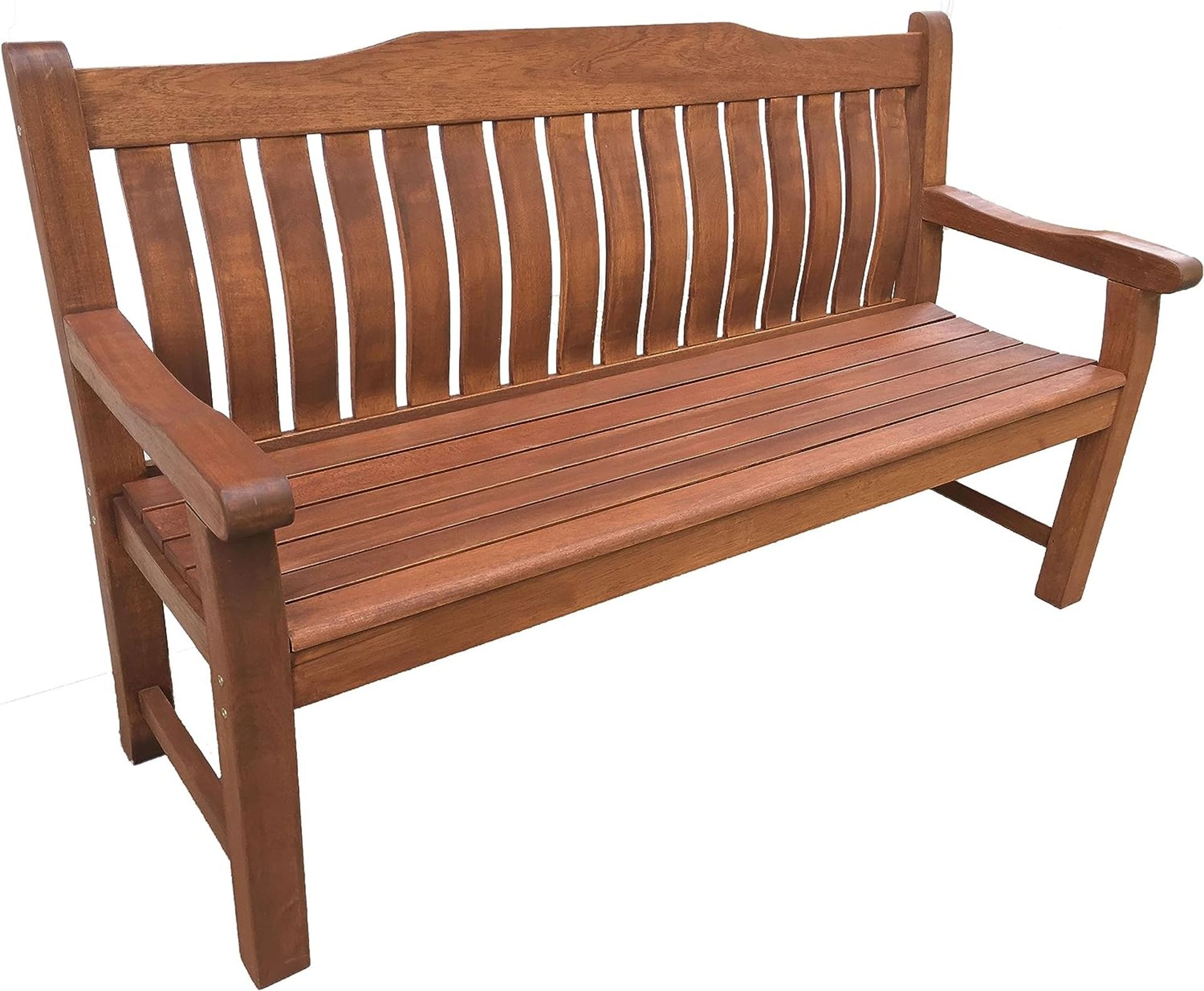 BrackenStyle Boston Wooden Garden Bench - 1 Piece Outdoor Seating – Durable Hardwood Furniture Ergon - Image 2 of 2