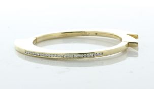 Lynn Ban 14ct Yellow Gold Diamond Hinged Handcuff Bangle 0.78 Carats - Valued By AGI £15,250.00 -