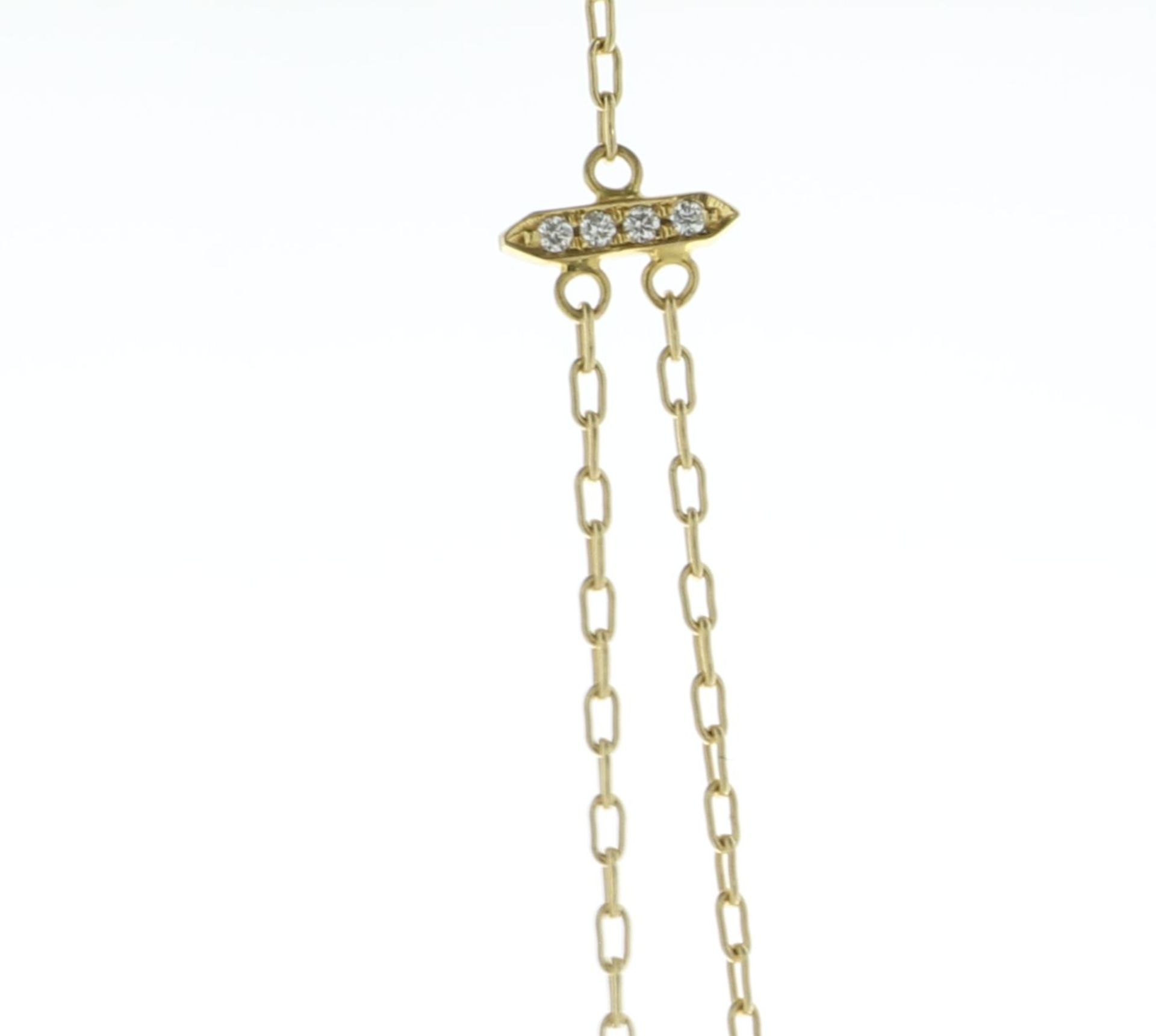 18ct Yellow Gold Ladies Dress Diamond And Emerald Pendant 0.08 Carats - Valued By AGI £5,995.00 - - Image 4 of 5