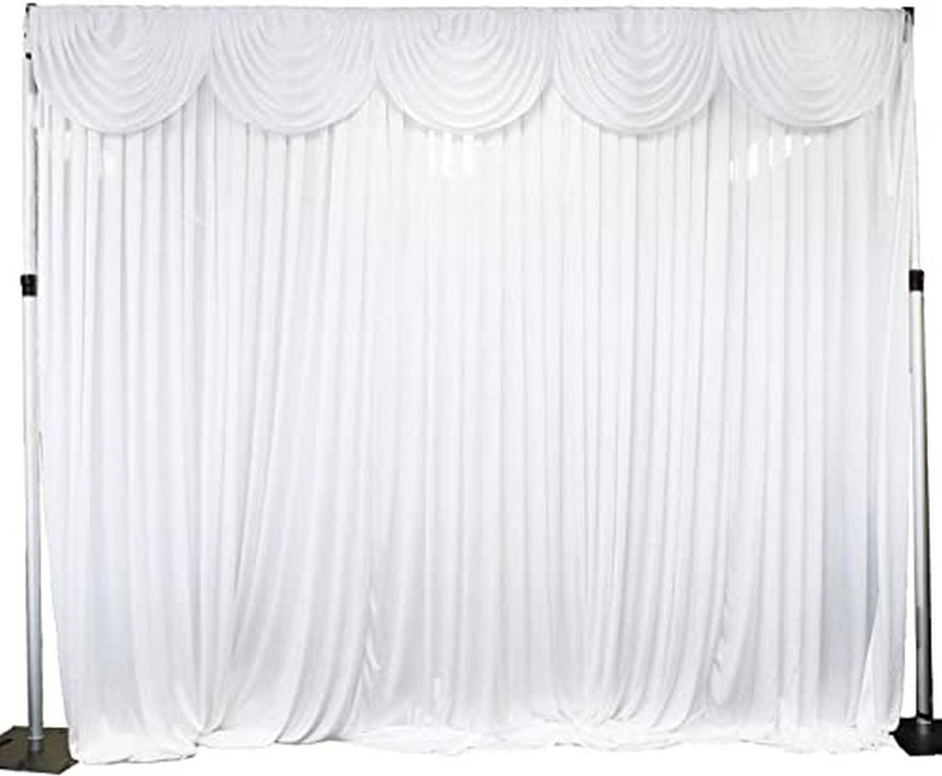 RRP £44.65 BWKJMY 10x10FT White Backdrop Curtain for Parties Wedding